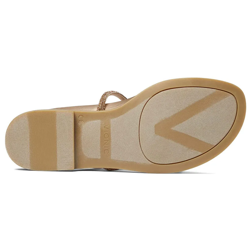 Vionic Citrine Prism Leather Women's Slides Sandals