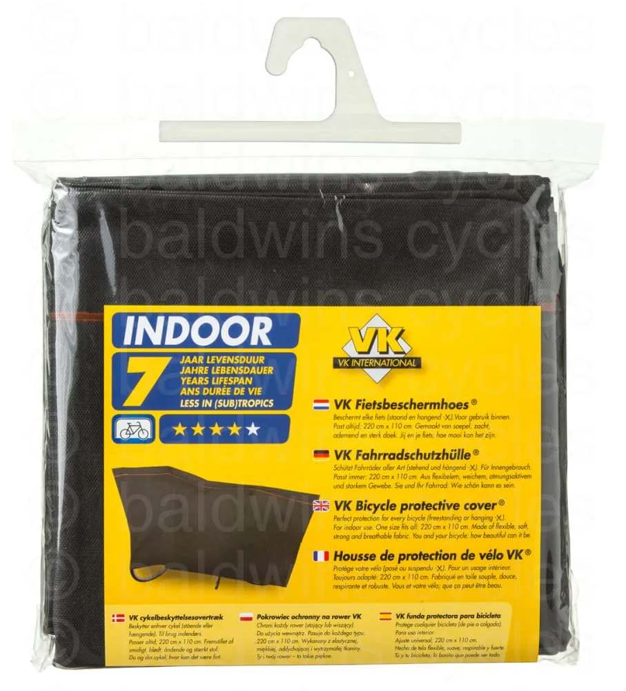 VK "Indoor" Breathable Single Bicycle Cover in Chic Black