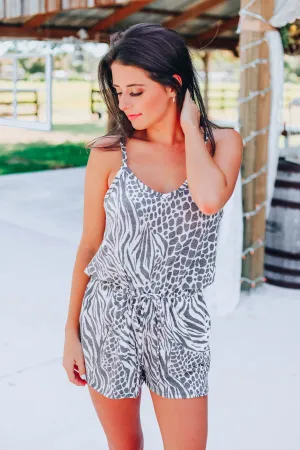 Watch Me Go Zebra Romper