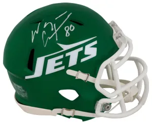 Wayne Chrebet Signed Jets T/B Green Riddell Speed Mini Helmet - (SCHWARTZ COA)