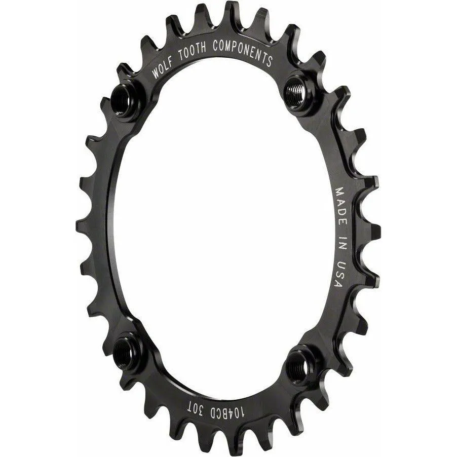 Wolf Tooth 104 BCD Chainring - 30t, 104 BCD, 4-Bolt, Drop-Stop